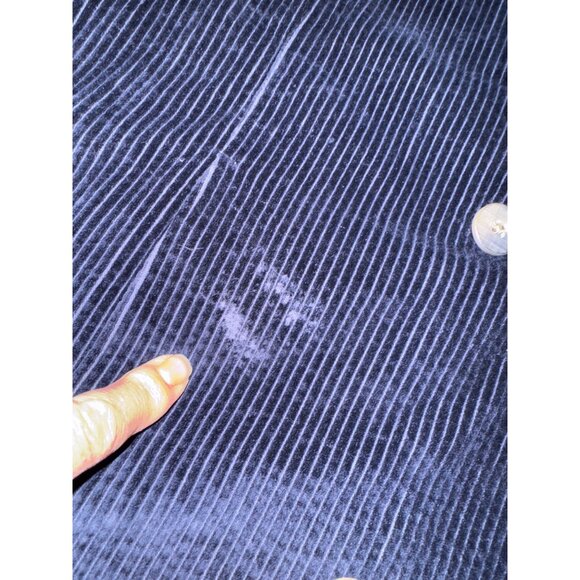 L.L.Bean Womens Double-Breasted Corduroy Jacket Large Navy Blue - Picture 2 of 8